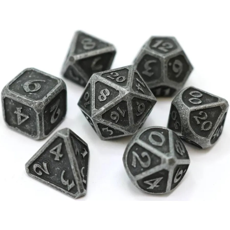 Black/Red/Shadow/Metal Polyhedral Dice (7 Count)