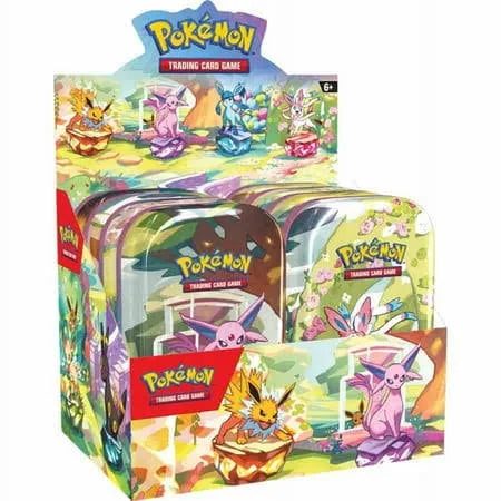 Pokémon Prismatic Evolutions Tin Display