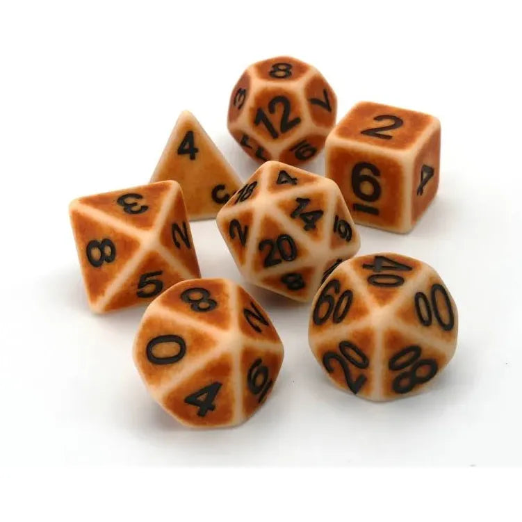 Bone/Ancient Polyhedral Dice (7 Count)