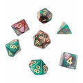 Red/Green/Galaxy Polyhedral Dice (7Count)