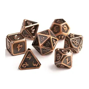 Copper/Ancient Polyhedral Dice (7 Count)