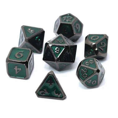 Dark Green/Rainbow/Shadow/Metal Polyhedral Dice (7 Count)
