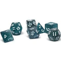 Teal/Glitter Polyhedral Dice (7 Count)