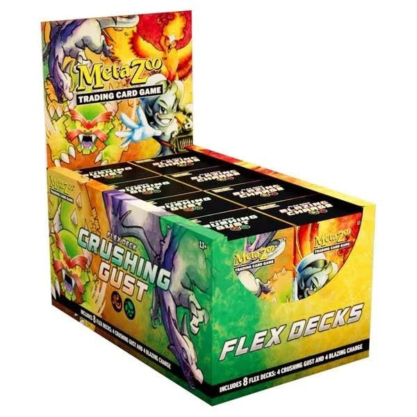 MetaZoo Flex Decks Crushing Gust & Blazing Charge Display