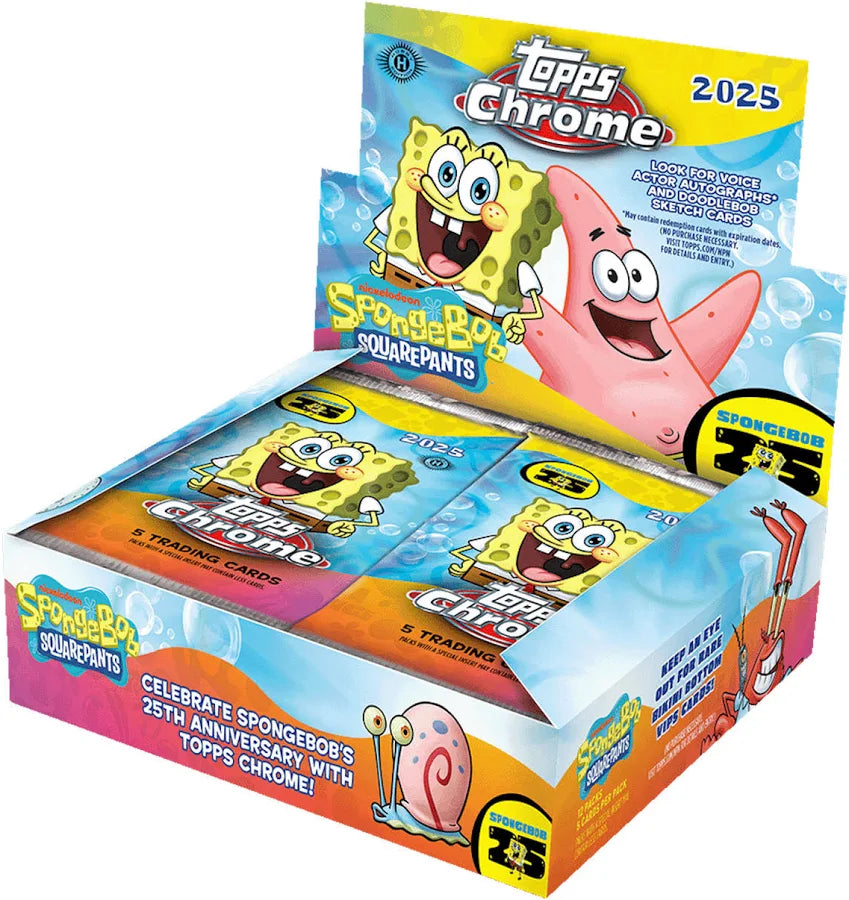 2025 Topps Chrome 25th Anniversary Spongebob Squarepants Hobby Box