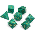 Gold/Malachite Polyhedral Dice (7 Count)