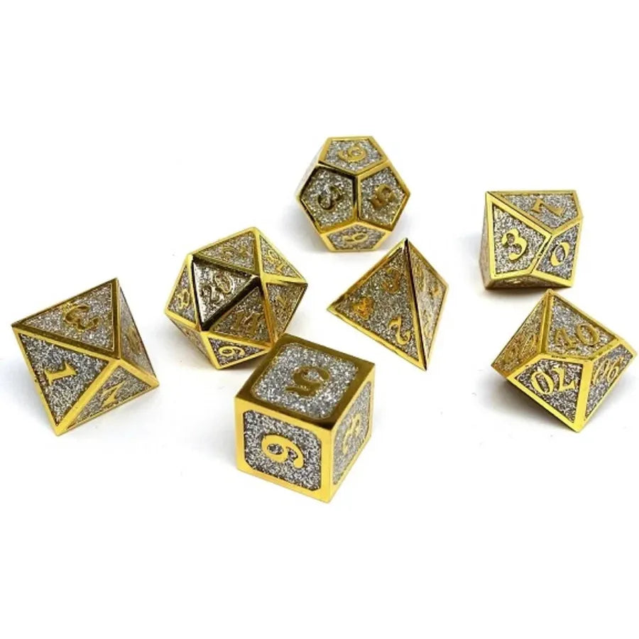 Gold/Silver/Sword Shadow/Metal Polyhedral Dice (7 Count)