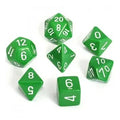 Green/Marbled Polyhedral Dice (7 Count)