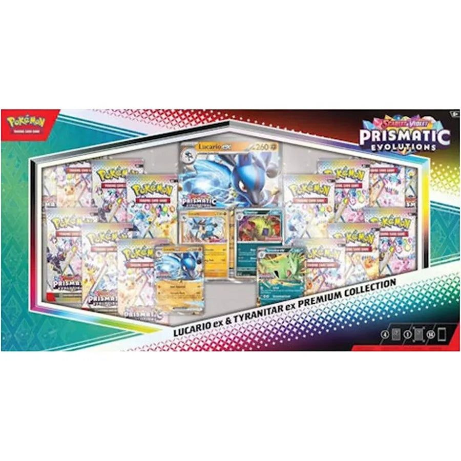 Pokémon Prismatic Evolutions Lucario EX & Tyranitar EX Premium Collection