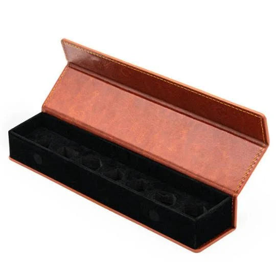 Brown Leather Rectangle Dice Tray