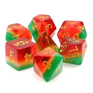 Watermelon Polyhedral Dice (7 Count)