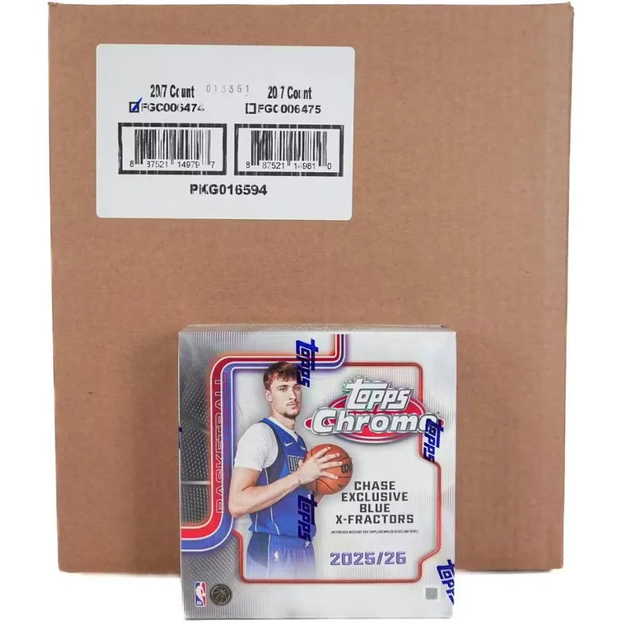 2025-26 Topps Chrome Basketball Mega Box Case (20 Count)