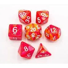Pink/Yellow Polyhedral Dice (7 Count)